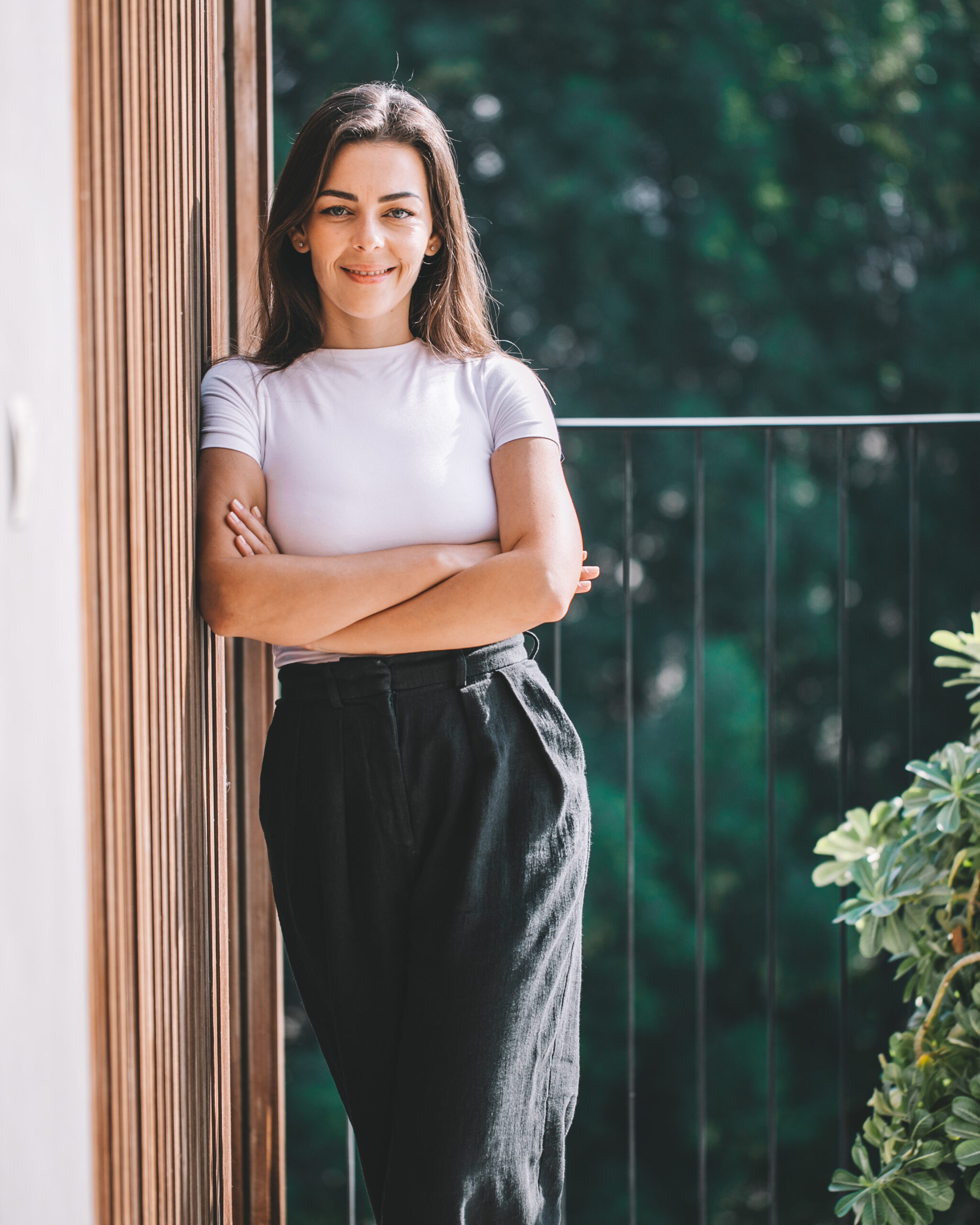 Atteline PR Dubai - Bianca Riley Standing in Balcony